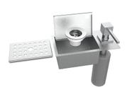 Porta Esponja C/ Dispenser E Válvula De Escoamento 21x11cm Inox - Tampa Lisa