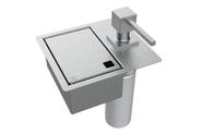 Porta Esponja Dispenser Detergente Quadrado Inox 17x15cm Tampa Lisa Porta Esponja Dispenser Detergente Quadrado Inox 17x15cm Tampa Lisa