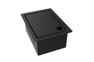 Porta Esponja Inox Com Tampa Lisa Embutir Granito 15x11cm Preto