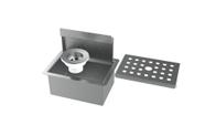 Porta Esponja Inox Escovado C/ Válvula Para Cozinha Pia Embutir 15x11cm Horizontal