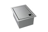 Porta Esponja Inox Escovado Com Tampa Lisa Embutir Granito 15x11cm Porta Esponja Inox Escovado Com Tampa Lisa Embutir Granito 15x11cm