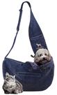 Porta-estilingue para cães NOAH & PAW Jeans de 1,5 a 4,5 kg, alça ajustável