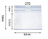 Porta etiqueta de Preço display PVC 5.5 x 5.0 cm _ 100 Peças_gancho painel canaletado