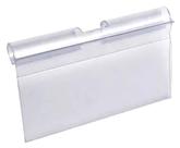 Porta Etiqueta de Preço em PVC Cristal Transparente 7,5 x 5,5 cm - 100 pçs _ display 3dfill