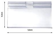 Porta Etiqueta de Preço PVC Transparente - Pacote c/10 unidades - 50 x 55 mm