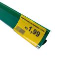 Porta Etiquetas Para Gondolas 91,5cm Verde Kit c/ 50 pçs