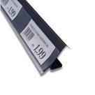 Porta Etiquetas Para Gondolas 91cm Preto Kit c/ 10 pçs