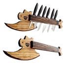 Porta Facas Cepo Organizadores de Cozinha modelo Machado Viking
