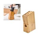 Porta facas em bambu natural suporte para facas