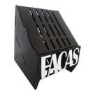 Porta Facas Faqueiro Organizador de Cozinha Gourmet BBQ Decor Silver Porta Facas Faqueiro Organizador de Cozinha Gourmet BBQ Decor Silver