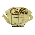 Porta Filtro Coador Café Descartável Modelo Coffee Fresh Brewed 31x19 Mdf Madeira Porta Filtro Coador Café Descartável Modelo Coffee Fresh Brewed 31x19 Mdf Madeira
