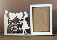 Porta fotografias, mdf, 10x15, para homenagem de casais , com acabamento branco