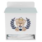 Porta Fralda Kit Higiene MDF Infantil Urso Coroa Menino