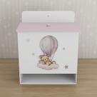 Porta Fralda Kit Higiene MDF Quarto Infantil Ursa Balão