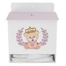 Porta Fralda Kit Higiene MDF Quarto Infantil Ursa Coroa