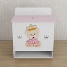 Porta Fralda Kit Higiene MDF Quarto Infantil Ursa Floral