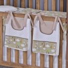 Porta Fralda Organizador Quarto de Bebê Menino Menina 2 Peças Com Laço Porta Fralda Organizador Quarto de Bebê Menino Menina 2 Peças Com Laço