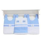 Porta Fraldas de Varão Azul com Branco 03 Peças
