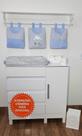 Porta Fraldas de Varão e Trocador Anatômico Nuvem Azul 4 Peças - PolyBaby Porta Fraldas de Varão e Trocador Anatômico Nuvem Azul 4 Peças - PolyBaby
