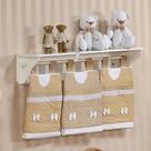 Porta Fraldas de Varão Para Quarto De Bebê Elliot Bege 03 Peças - Coleção Conforto Porta Fraldas de Varão Para Quarto De Bebê Elliot Bege 03 Peças - Coleção Conforto