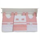 Porta Fraldas de Varão Rosê com Branco 03 Peças