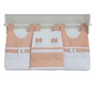 Porta Fraldas de Varão Salmão com Branco 03 Peças