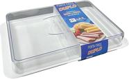Porta Frios Duplo com Tampa Transparente Conserva Geladeira Frescor