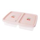 Porta Frios Duplo Presunto Queijo Organizador Geladeira Rosa