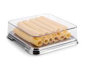 Porta Frios Forma Vision Quadrado com Tampa e Bandeja Inox