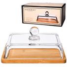 Porta Frios Mônaco Bambu Vidro Base Bambu Mesa Posta Luxo Hauskraft Premium Porta Frios Mônaco Bambu Vidro Base Bambu Mesa Posta Luxo Hauskraft Premium