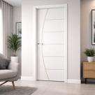 Porta Frisada 80cm com fechadura e dobradiça Porta Frisada 80cm com fechadura e dobradiça