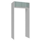 Porta-Geladeira 103 cm 1 Porta Basculante Branco/Cinza Lux Madesa