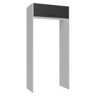 Porta-Geladeira 103 cm 1 Porta Basculante Branco/Preto Agata Madesa