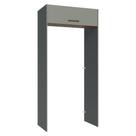 Porta-Geladeira 103 cm 1 Porta Basculante Cinza/Rustic/Cinza Agata Madesa