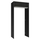 Porta-Geladeira 103 cm 1 Porta Basculante Preto/Branco/Preto Lux Madesa