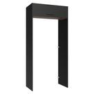 Porta-Geladeira 103 cm 1 Porta Basculante Preto/Rustic/Preto Agata Madesa