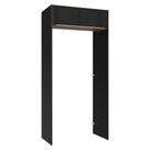 Porta-Geladeira 103 cm 1 Porta Basculante Preto/Rustic/Preto Lux Madesa