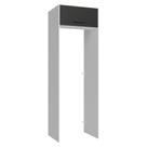 Porta-Geladeira 73 cm 1 Porta Basculante Branco/Preto Agata Madesa