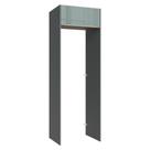 Porta-Geladeira 73 cm 1 Porta Basculante Cinza/Rustic/Cinza Lux Madesa
