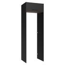 Porta-Geladeira 73 cm 1 Porta Basculante Preto/Rustic/Preto Agata Madesa