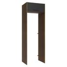 Porta-Geladeira 73 cm 1 Porta Basculante Rustic/Preto Agata Madesa