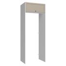 Porta-Geladeira 83 cm 1 Porta Basculante Branco/Crema Vik Madesa