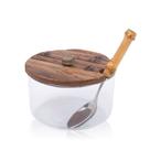 Porta Geléia e Cereais Com Colher - Bambu