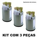 Porta Guardanapo Canudo Sache Lanchonete Kit 3 Pcs Cores - Cinza
