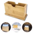 Porta Guardanapo De Mesa Bambu Papel Toalha Suporte Rústico Centro Elegante