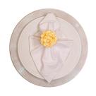 Porta guardanapo de mini hortênsia creme Porta guardanapo de mini hortênsia creme