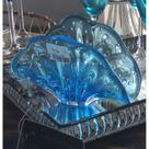 Porta guardanapo em Cristal Murano azul