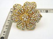 Porta Guardanapo Flor Luxo Dourado