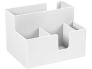 Porta Guardanapo Mesa Papel Sachê Café Açúcar Adoçante Mexedor Lanche Branco - 10503 Coza