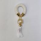Porta Guardanapo Murano Branco Tassel